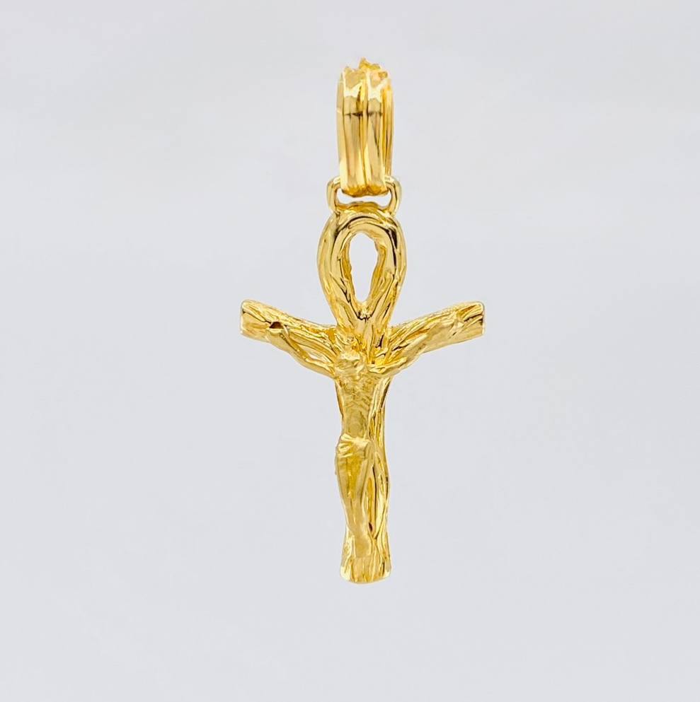 Dije Cruz Cristo Ansada 5.55 g / 1 1/2 in Oro Amarillo 18K