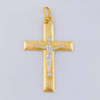 Dije Cruz Cristo 3.05 g / 2 in Dos Oros Amarillo Blanco 18K