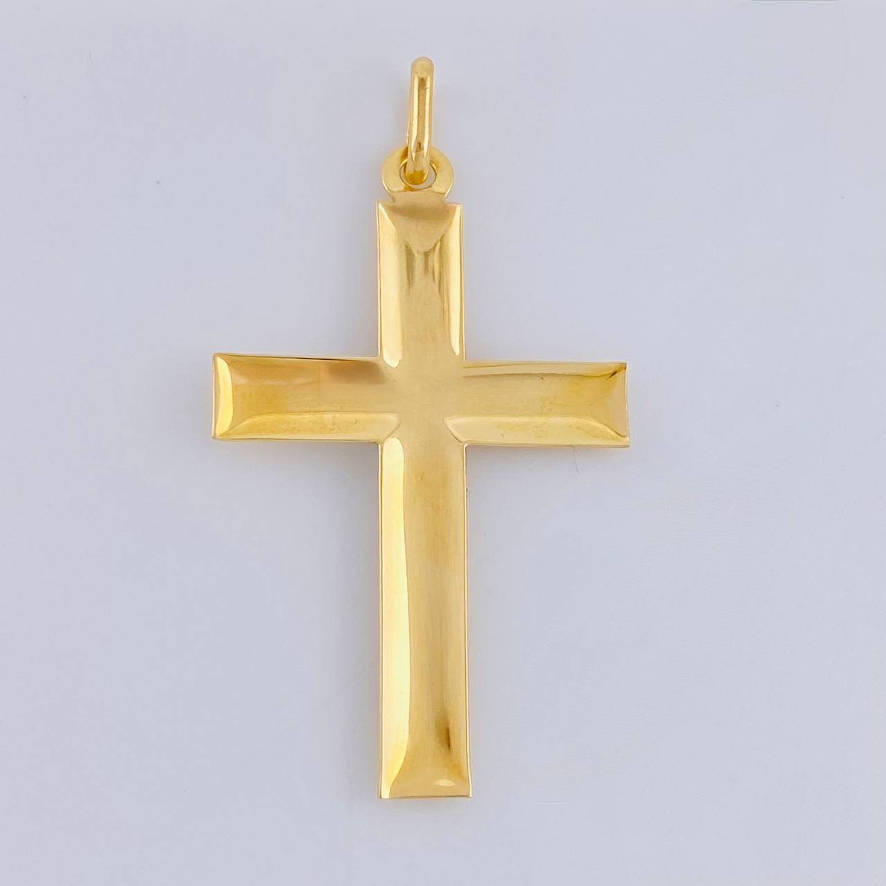 Dije Cruz Cristo 3.05 g / 2 in Dos Oros Amarillo Blanco 18K