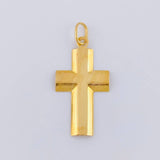 Dije Cruz Lisa 1.3 g / 1 1/4 in Oro Amarillo 18K