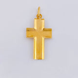 Plain Cross Pendant 1.35 g / 1 1/4 in 18K Yellow Gold