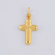 Pendant Cross Matte 1.15 g / 1 in Two Yellow White Gold 18K