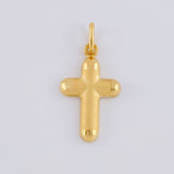 Pendant Cross Matte 1.15 g / 1 in Two Yellow White Gold 18K