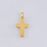 Pendant Cross Matte 1.15 g / 1 in Two Yellow White Gold 18K