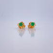 Topos Cuatro Garras Esmeralda 0.75gr / Oro Amarillo 18K $