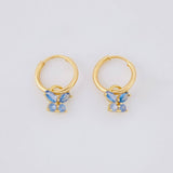 Candongas Dije Mariposa 0.65g / 1/2 in Oro Amarillo 18K