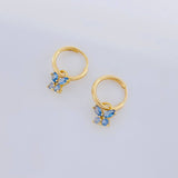 Candongas Dije Mariposa 0.65g / 1/2 in Oro Amarillo 18K