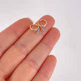 Candongas Dije Mariposa 0.65g / 1/2 in Oro Amarillo 18K