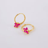 Candongas Dije Mariposa 0.65g / 1/2 in Oro Amarillo 18K