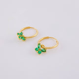 Candongas Dije Mariposa 0.65g / 1/2 in Oro Amarillo 18K