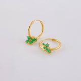 Candongas Dije Mariposa 0.65g / 1/2 in Oro Amarillo 18K