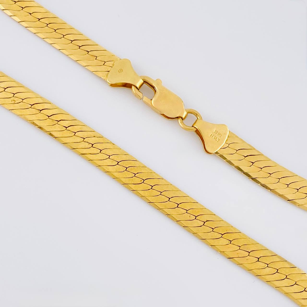 Flat Snake Chain 22g / 20 in / 5.3mm 18K Yellow Gold