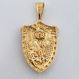 Pendant San Miguel Archangel 10gr / 4.63cm / White Zirconia Three 18K Gold $