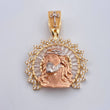 Pendant Face of Jesus Halo 8gr / 3.7cm / White Zircons Three 18K Golds $