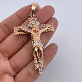 Pendant Lord of Miracles 25.6gr / 6.8cm / Fuchsia Zircons Two 18K White and Rose Gold $