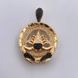 Dije Medalla Escorpion 11.2gr / 3.6cm / Circones Negro Blancos Dos Oros Negro Amarillo 18K $