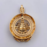 Dije Medalla Escorpion 11.2gr / 3.6cm / Circones Negro Blancos Dos Oros Negro Amarillo 18K $
