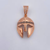 Pendant Gladiator Helmet 4.9gr / 3.4cm / White Zircons 18K Rose Gold $