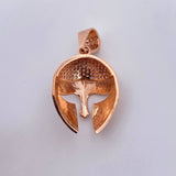 Pendant Gladiator Helmet 4.9gr / 3.4cm / White Zircons 18K Rose Gold $