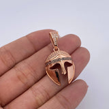 Pendant Gladiator Helmet 4.9gr / 3.4cm / White Zircons 18K Rose Gold $
