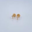 Stud Earrings Cross 0.6gr / 18K Gold &