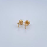 Stud Earrings Cross 0.6gr / 18K Gold &