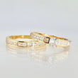 Anillo Solitario Media Alianza 4.8gr / T8 / Oro Amarillo 18K