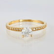 Anillo Solitario Bordado 1.7gr / T7 / Oro Amarillo 18K