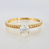 Anillo Solitario Bordado 1.7gr / T7 / Oro Amarillo 18K