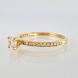 Anillo Solitario Bordado 1.7gr / T7 / Oro Amarillo 18K