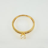 Anillo Solitario Bordado 1.7gr / T7 / Oro Amarillo 18K