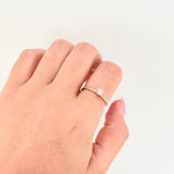 Anillo Solitario Bordado 1.7gr / T7 / Oro Amarillo 18K