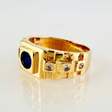 Anillo Niño Correa Incrustada 3.5gr / T3 1/2 / Oro Amarillo 18K