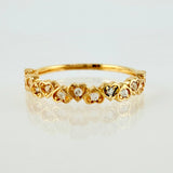 Interspersed Hearts Ring 1.8gr / T7 1/2 / Yellow Gold 18K
