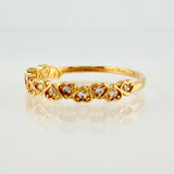 Interspersed Hearts Ring 1.8gr / T7 1/2 / Yellow Gold 18K