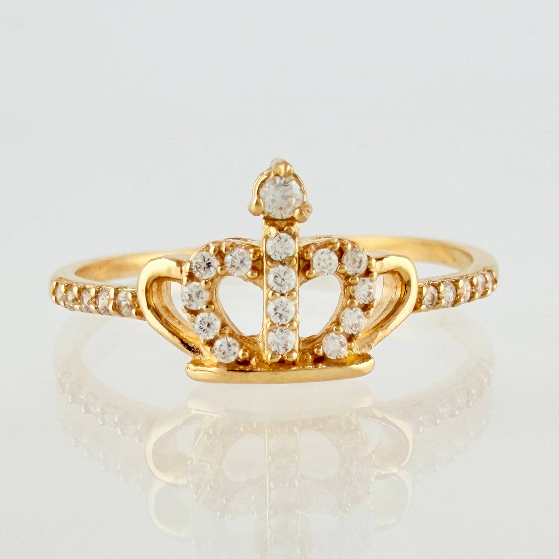 Anillo Corona 1.55gr / T7 1/4 / Oro Amarillo 18K