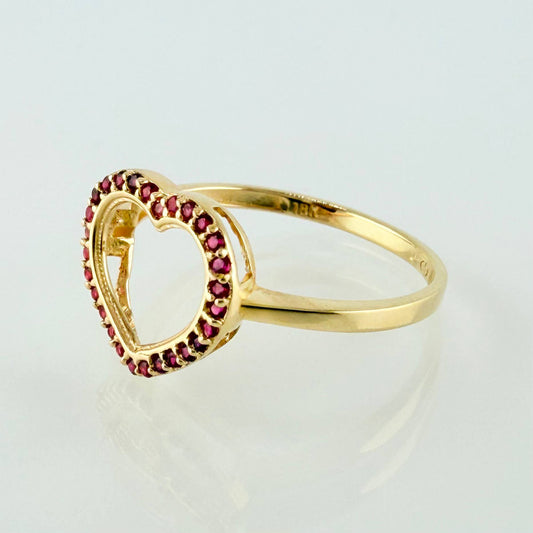 Anillo Silueta Corazón 1.65gr / T7 1/2 / Oro Amarillo 18K