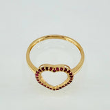 Anillo Silueta Corazón 1.65gr / T7 1/2 / Oro Amarillo 18K