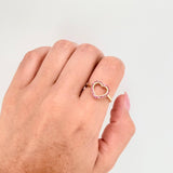 Anillo Silueta Corazón 1.65gr / T7 1/2 / Oro Amarillo 18K