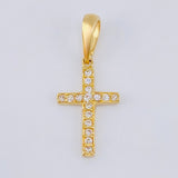 Pendant Thick Cross 0.9gr / 1 in / 18K Yellow Gold ©