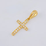 Pendant Thick Cross 0.9gr / 1 in / 18K Yellow Gold ©