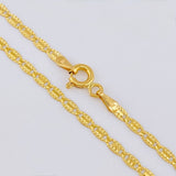 Cadena Plano Escamado 3.05gr / 15 3/4 in / 2.1mm Oro Amarillo +3 18K ©
