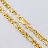 Cadena Figaro 9.35gr / 25 in / 3.7mm Oro Amarillo +1 18K ©