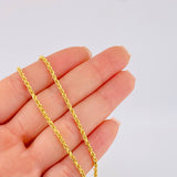 Cadena Lazo 2.9gr / 17 3/4 in / 2.15mm Oro Amarillo +3 18K *