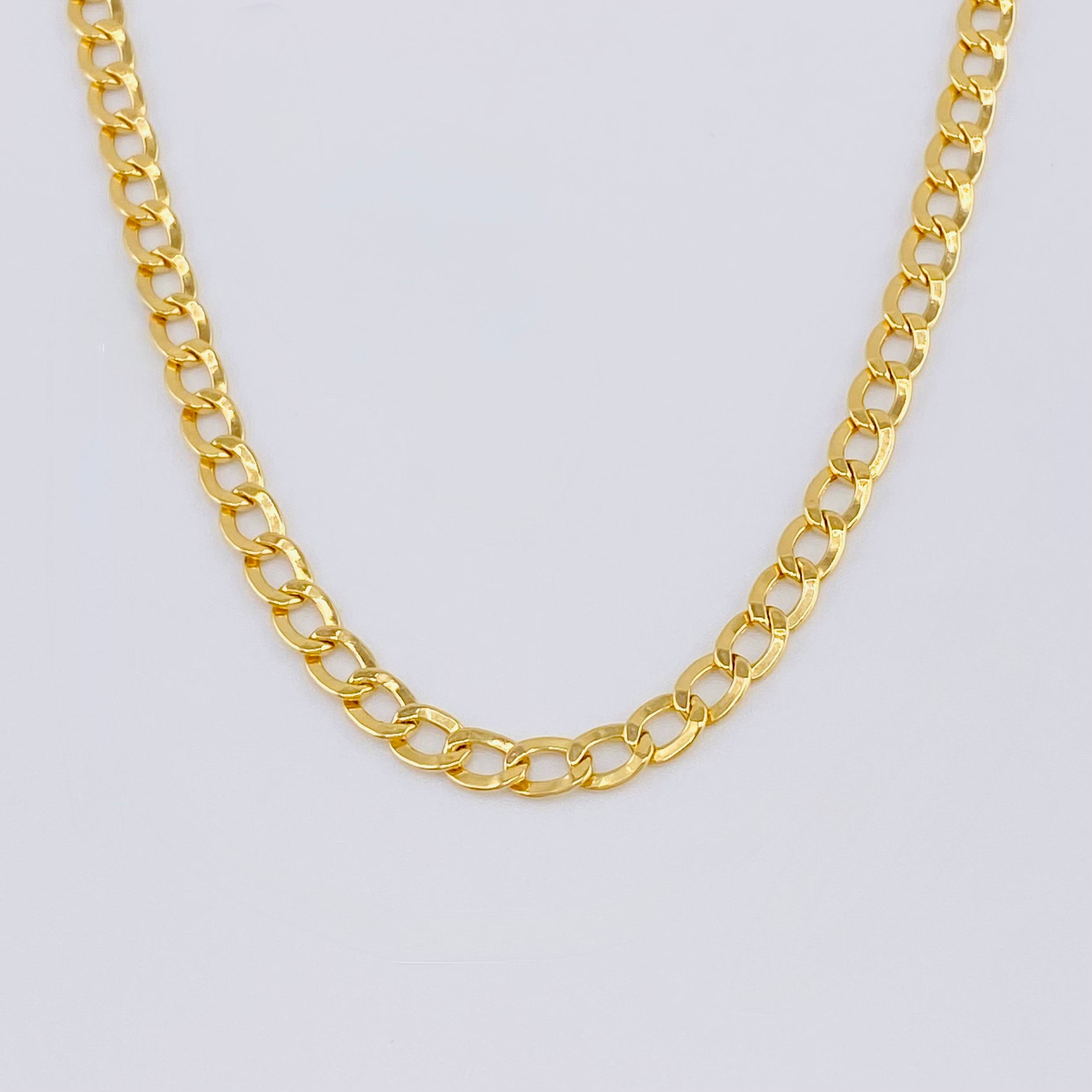 Cadena Cubana 4.8gr / 19 3/4 in / 3.5mm Oro Amarillo +1 18K *