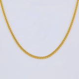 Cadena Cubana Reticulada 3.2gr / 23 1/2 in / 2mm Oro Amarillo +3 18K ©