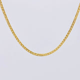 Cadena Cubana Reticulada 3.25gr / 23 1/2 in / 2.05mm Oro Amarillo +3 18K