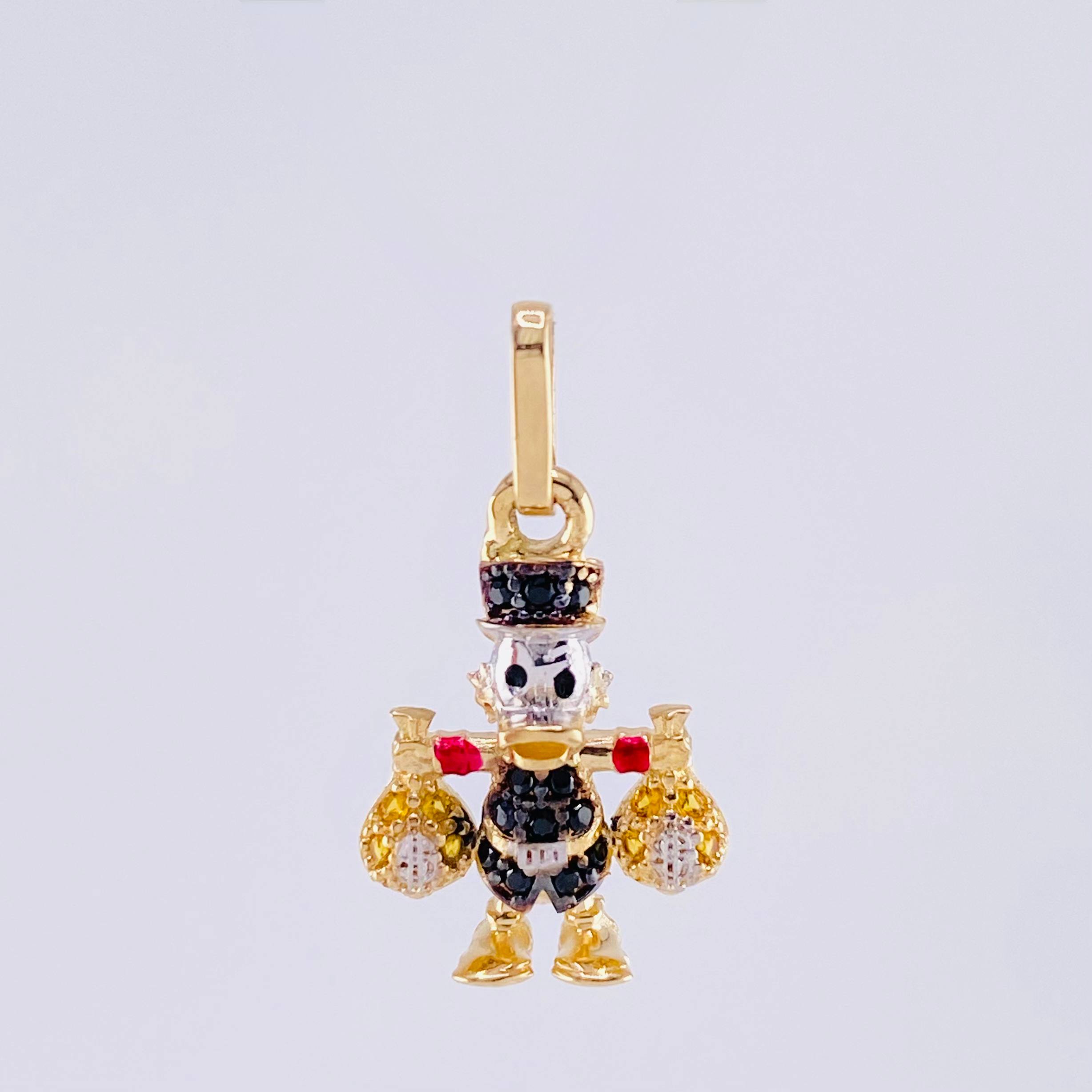 Dije Pato Bolsa Dinero 1.45gr / 1 in / Oro Amarillo 18K *