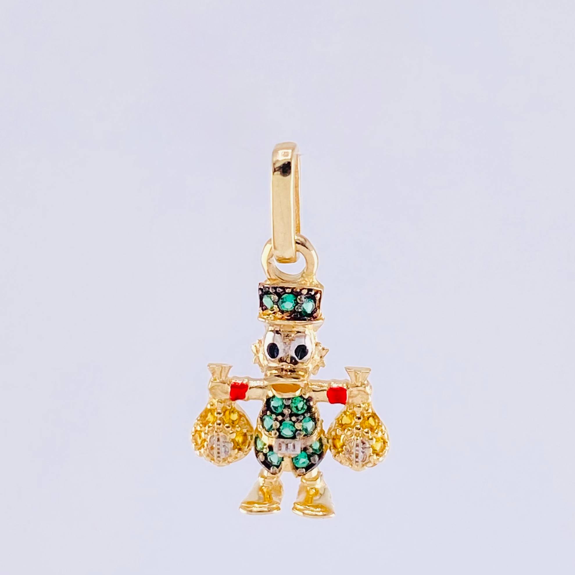 Dije Pato Bolsa Dinero 1.5gr / 1 in / Oro Amarillo 18K
