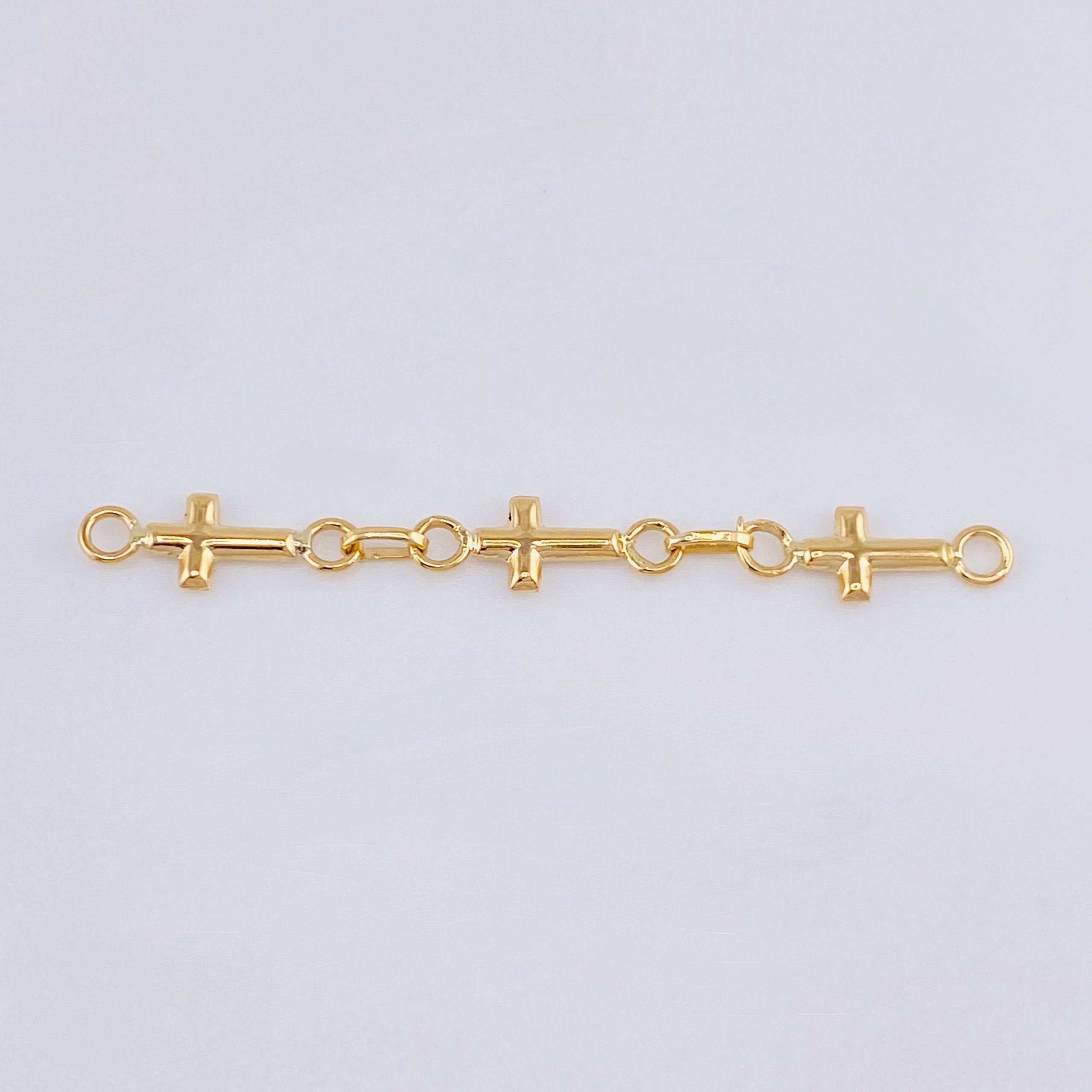 Herraje Retazo Cruces 0.7 g / 1 1/2 in Oro Amarillo 18K